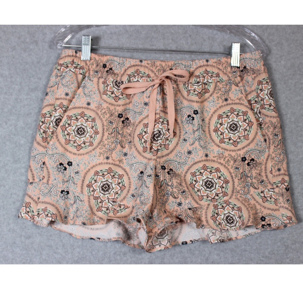 LOFT Outlet Women's Peach Mandala Print Drawstring Shorts Size‎ S